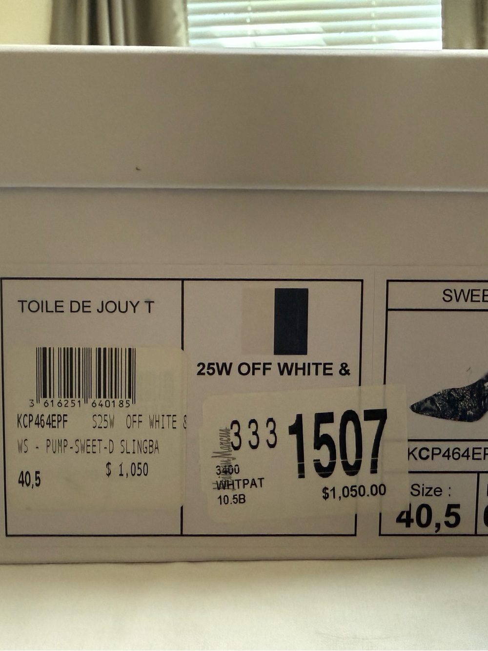 Dior Toile de Jouy Slingback Pointed-Toe Kitten Heel (Navy & White). Size 40.5 - Picture 5 of 7